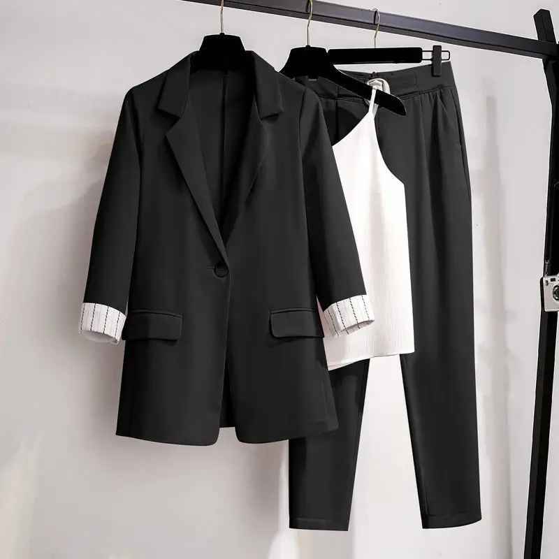 L'LEVANI™ | 3-Piece Chic Suit Set – Blazer, Camisole & Trousers
