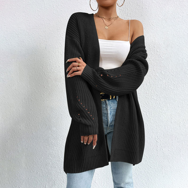 L'LEVANI™ | Cardigan Tricoté Décontracté De Couleur Unie