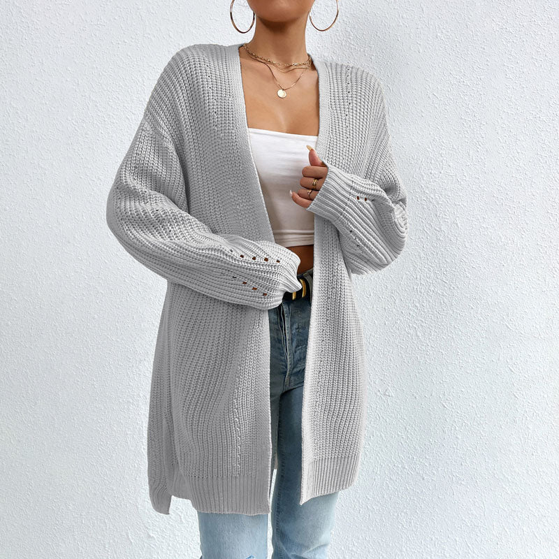 L'LEVANI™ | Cardigan Tricoté Décontracté De Couleur Unie