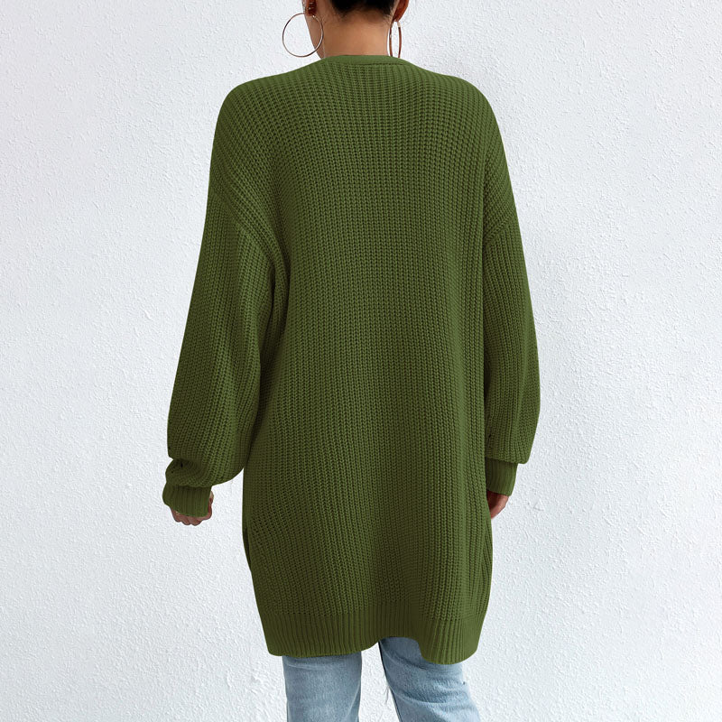 L'LEVANI™ | Cardigan Tricoté Décontracté De Couleur Unie