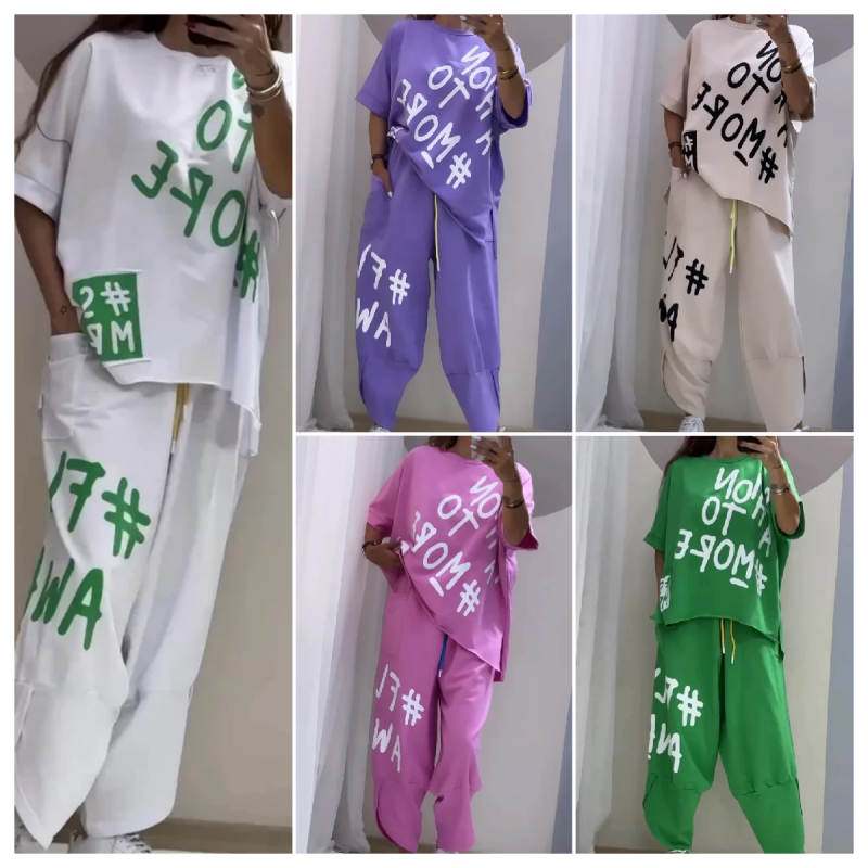 L'LEVANI™ | Ensemble deux pièces pour femmes: T-shirt & Pantalon Oversize