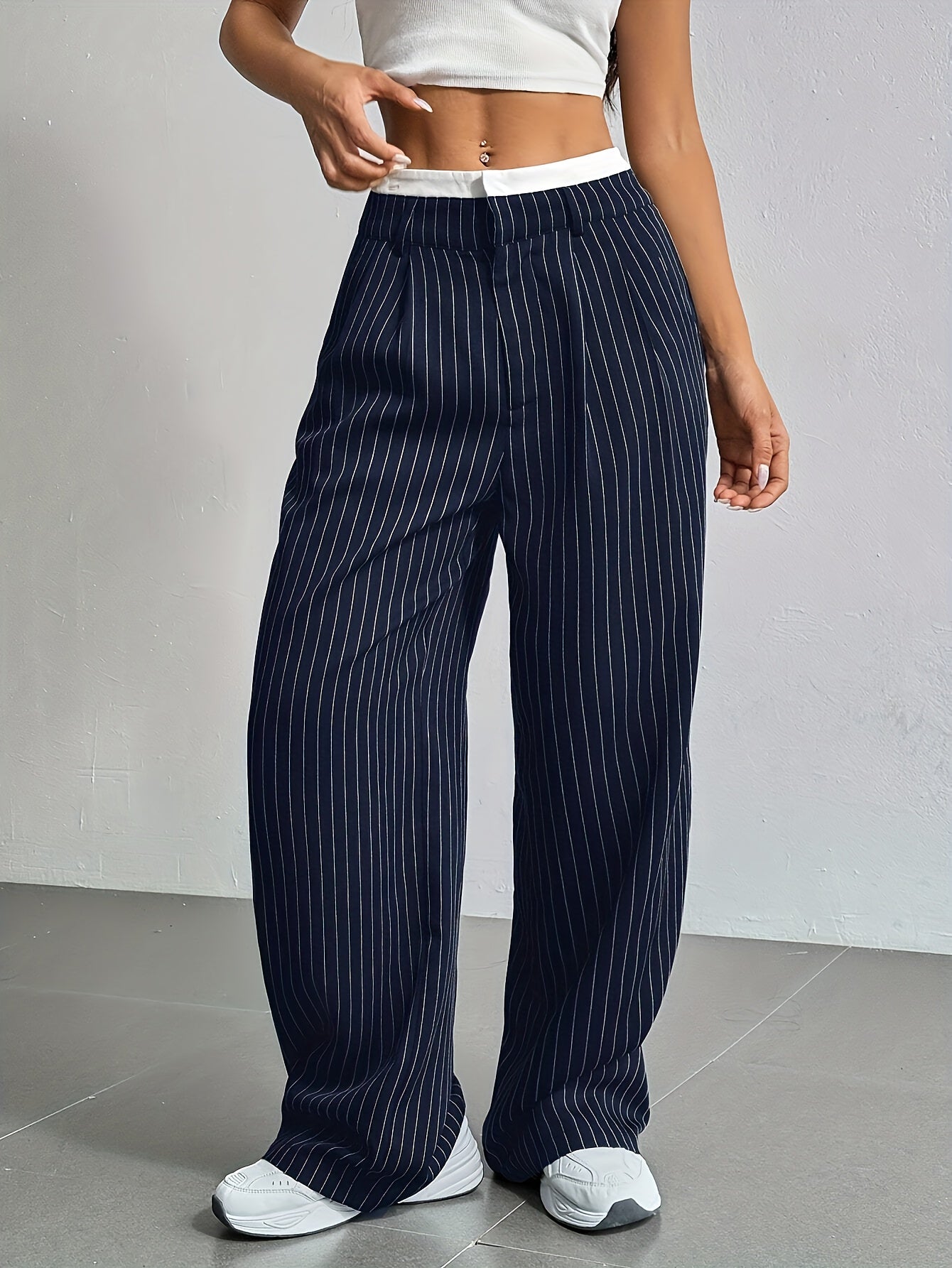 L'LEVANI™ | MADELEINE - PANTALON LARGE RAYÉ