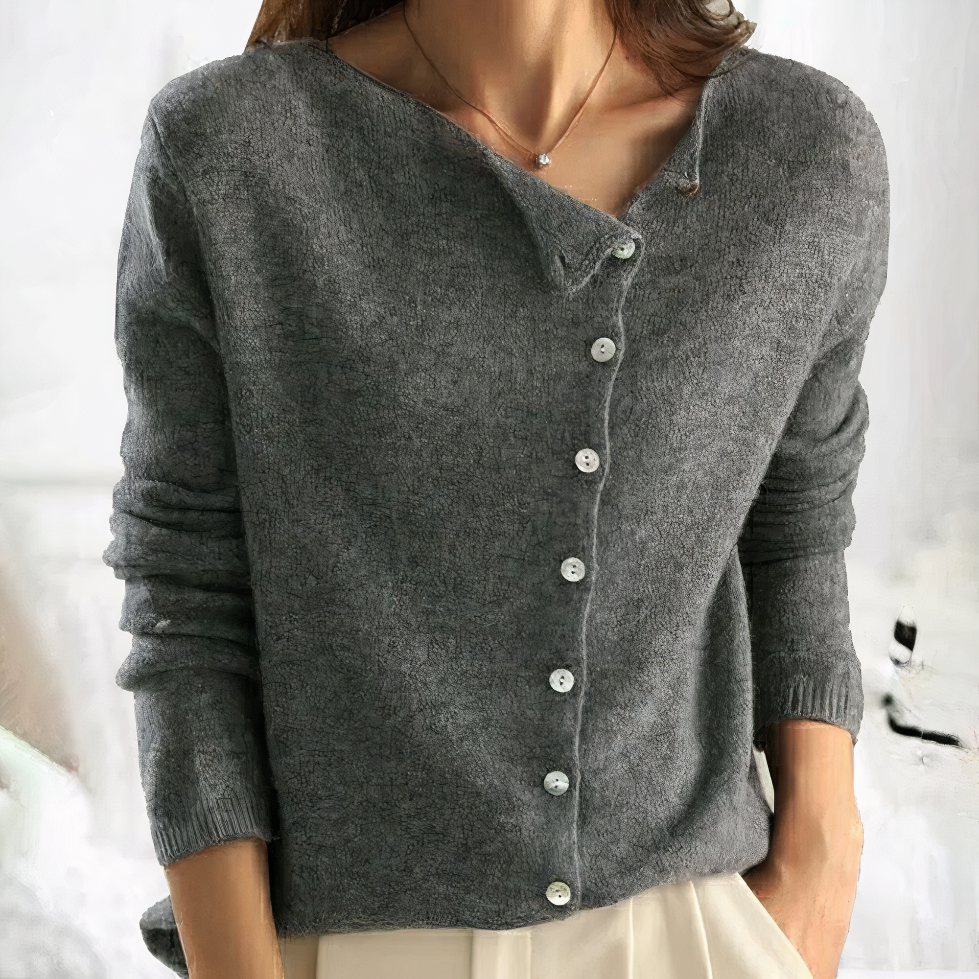 L'LEVANI™ | Pull Normandie Boutonné En Cachemire