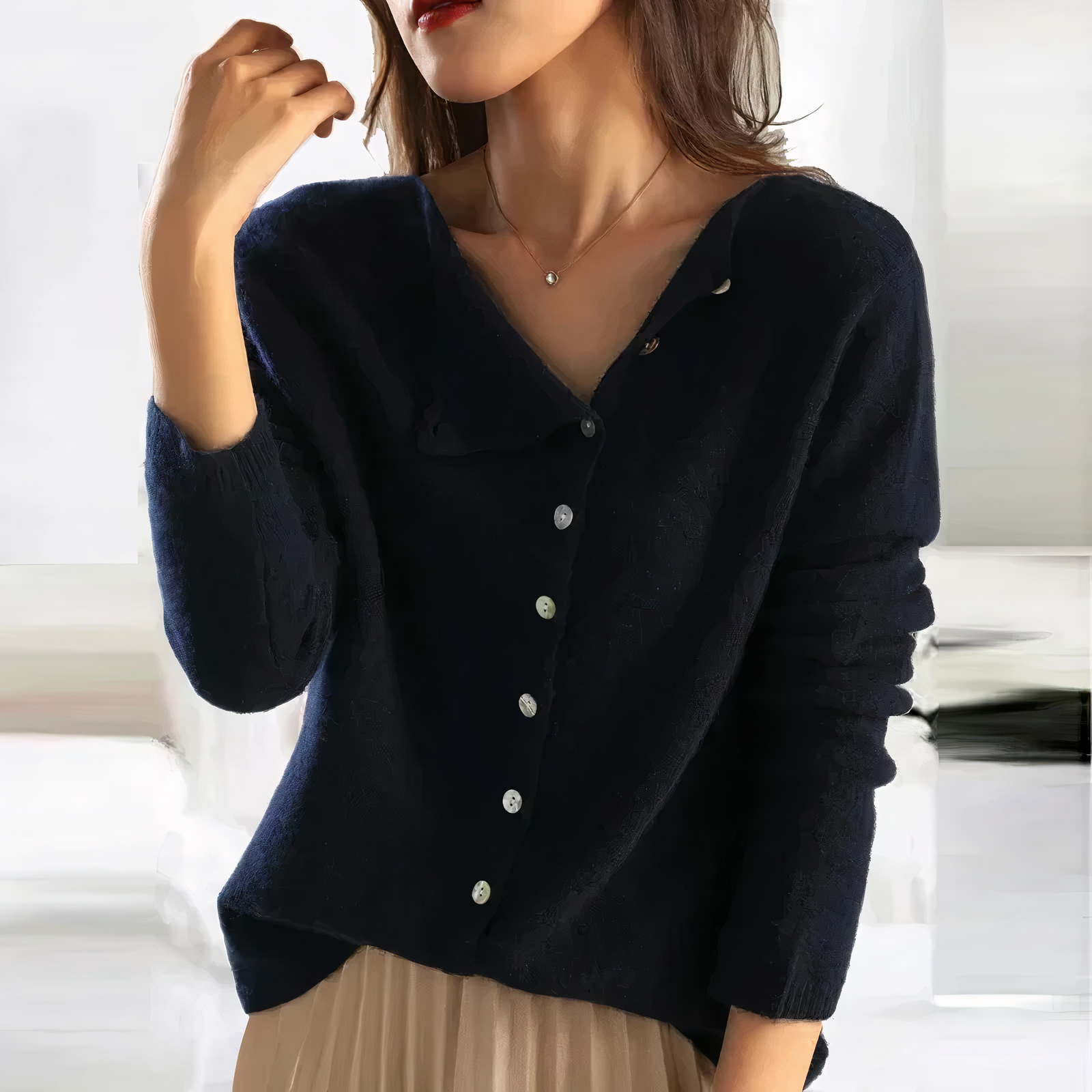 L'LEVANI™ | Pull Normandie Boutonné En Cachemire