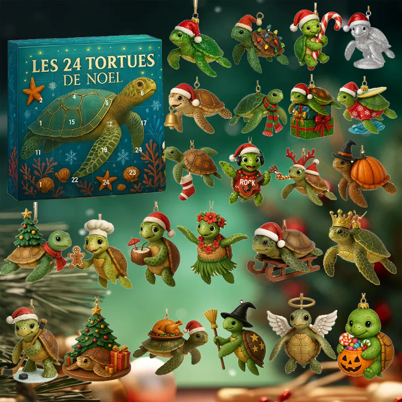  Calendrier De l’Avent: Les 24 Tortues de Noël – Édition Magique
