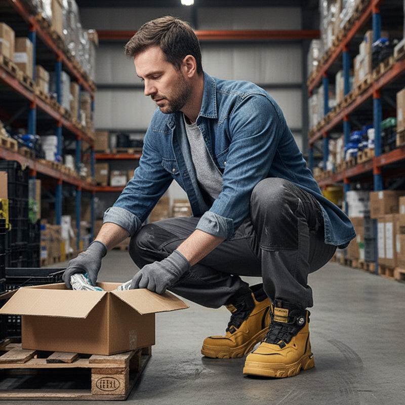 Chaussures de travail à boucle pivotante pour l'extérieur (imperméables, antidérapantes, confortables et respirantes)