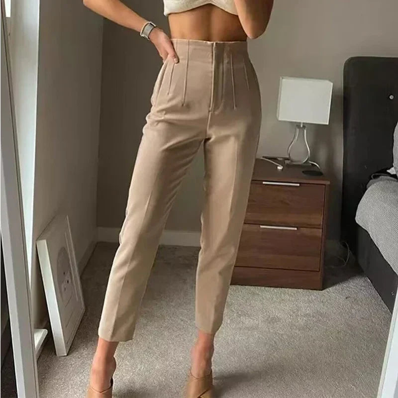  L'LEVANI™ | AYU - PANTALON FORMELLE TAILLE HAUTE AVEC COUPE AJUSTÉE