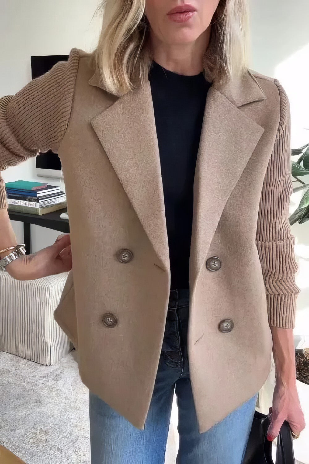  L'LEVANI™ | CLAIRE - VESTE DE CARDIGAN EN PATCHWORK