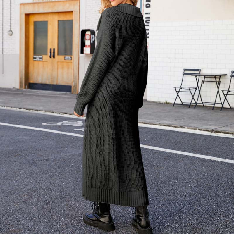  L'LEVANI™ | Cardigan Long Décontracté De Couleur Unie