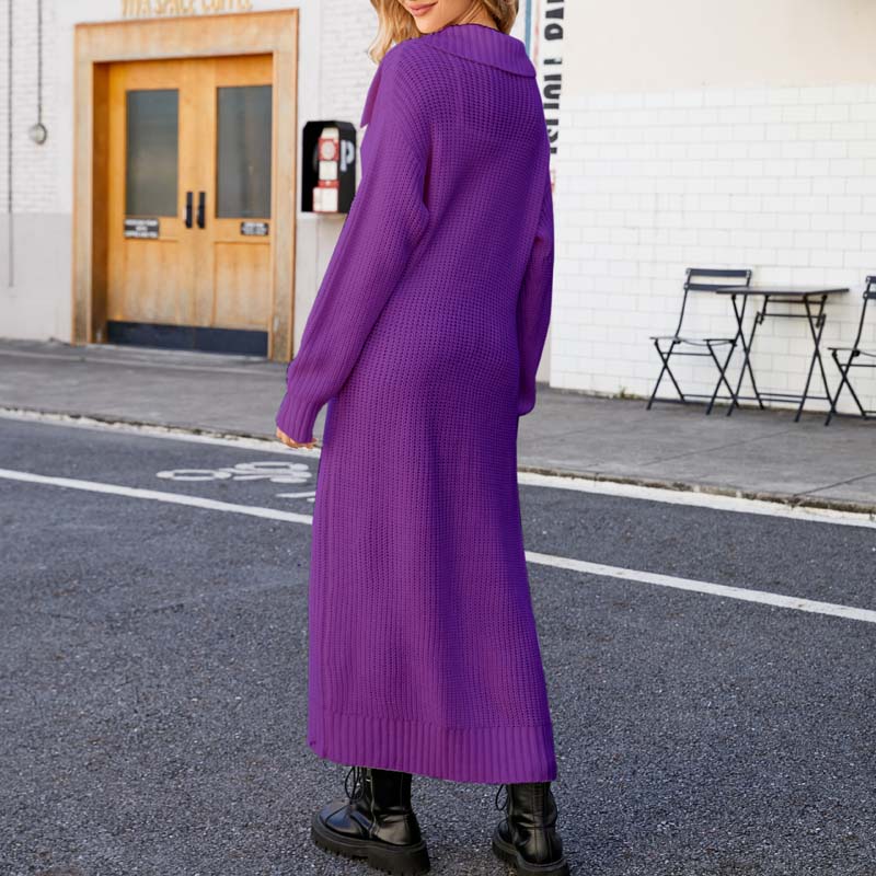  L'LEVANI™ | Cardigan Long Décontracté De Couleur Unie