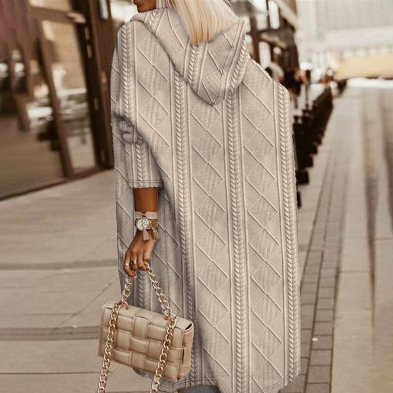  L'LEVANI™ | Cardigan Tricoté À Capuche Décontracté