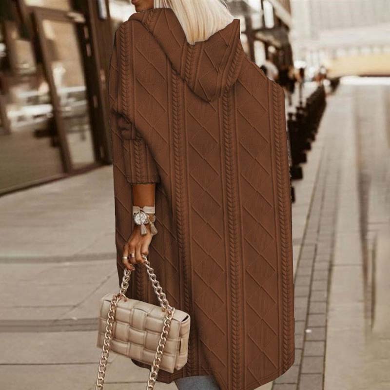  L'LEVANI™ | Cardigan Tricoté À Capuche Décontracté