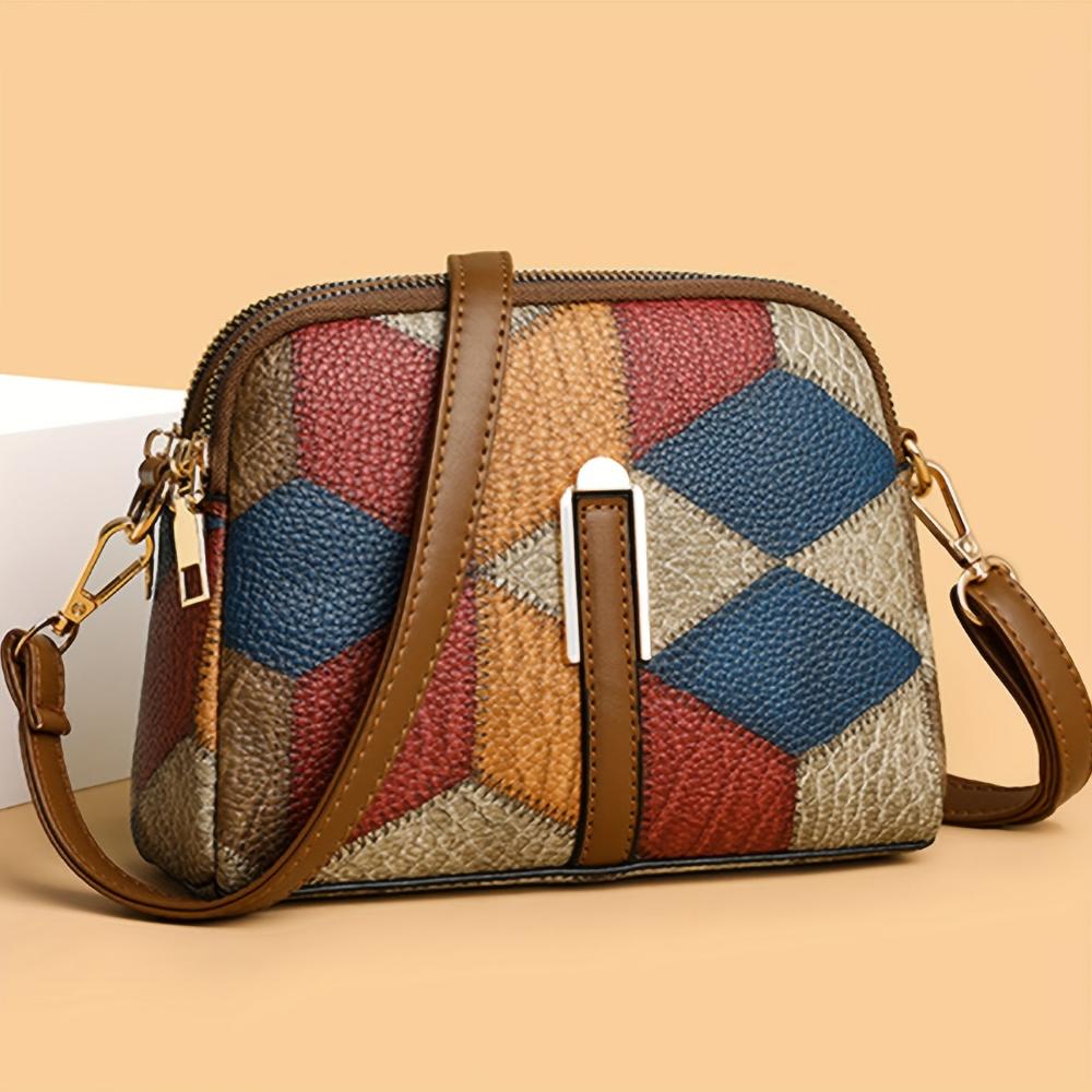  L'LEVANI™ | LUNA - SAC BANDOULIÈRE MINI EN PATCHWORK