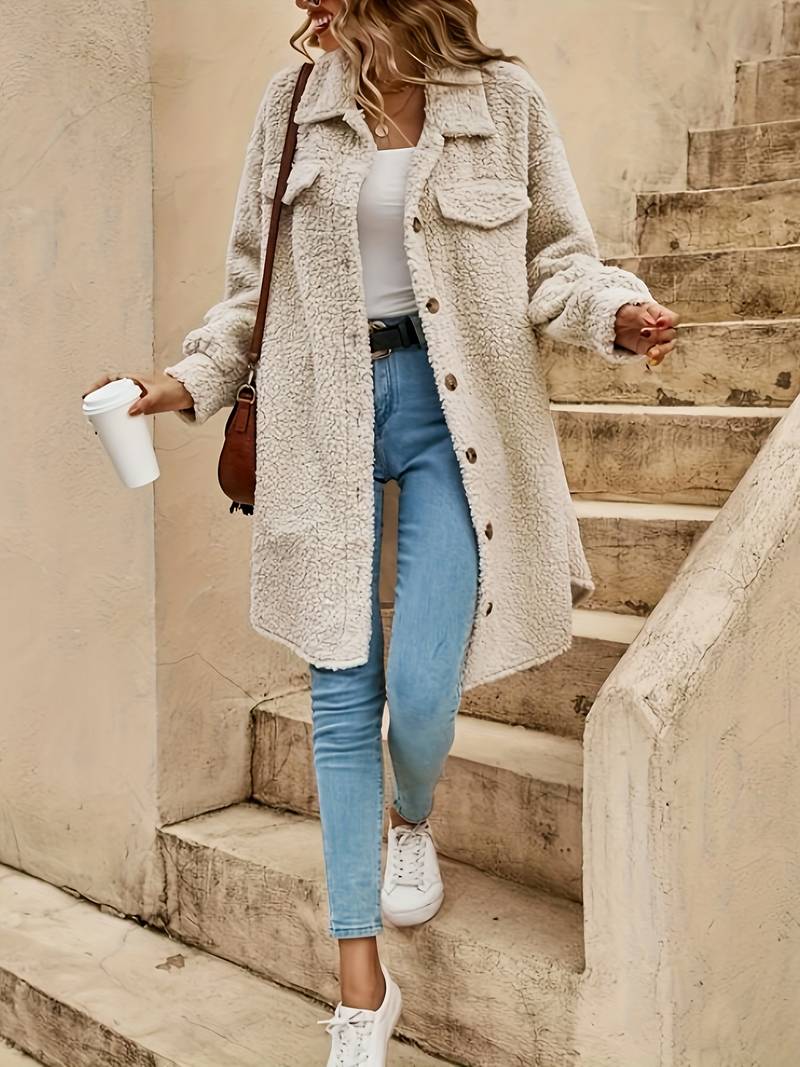  L'LEVANI™ | Manteau Elize En Peluche Chaud & Décontracté