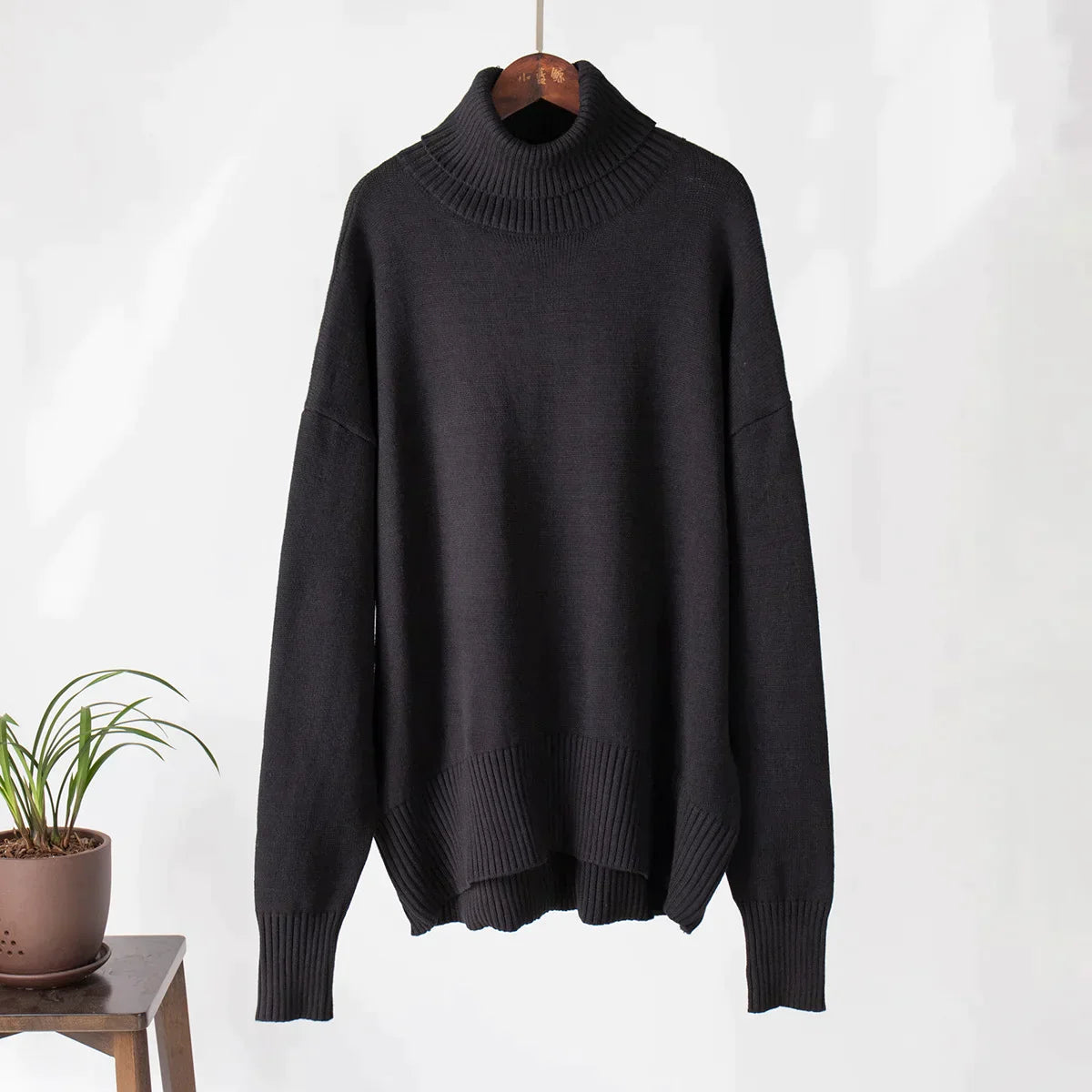  L'LEVANI™ | Pull L'LEVANI Col Roulé Oversize En Coton