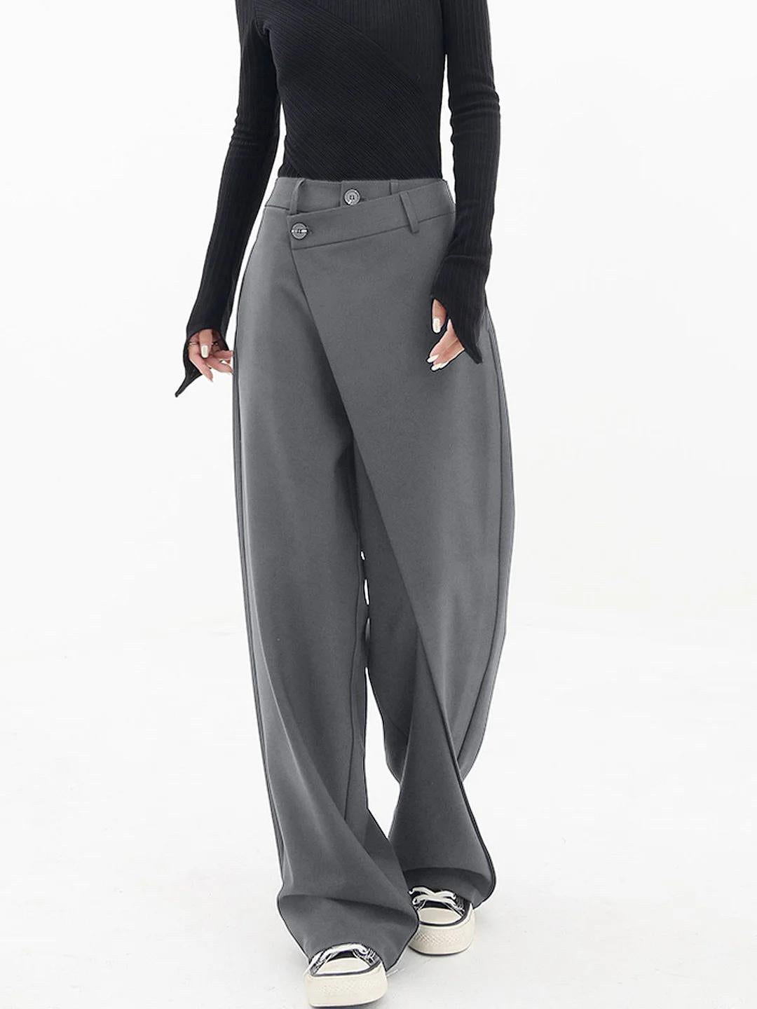  L'LEVANI™ | SELENE - PANTALON BAGGY ASYMÉTRIQUE