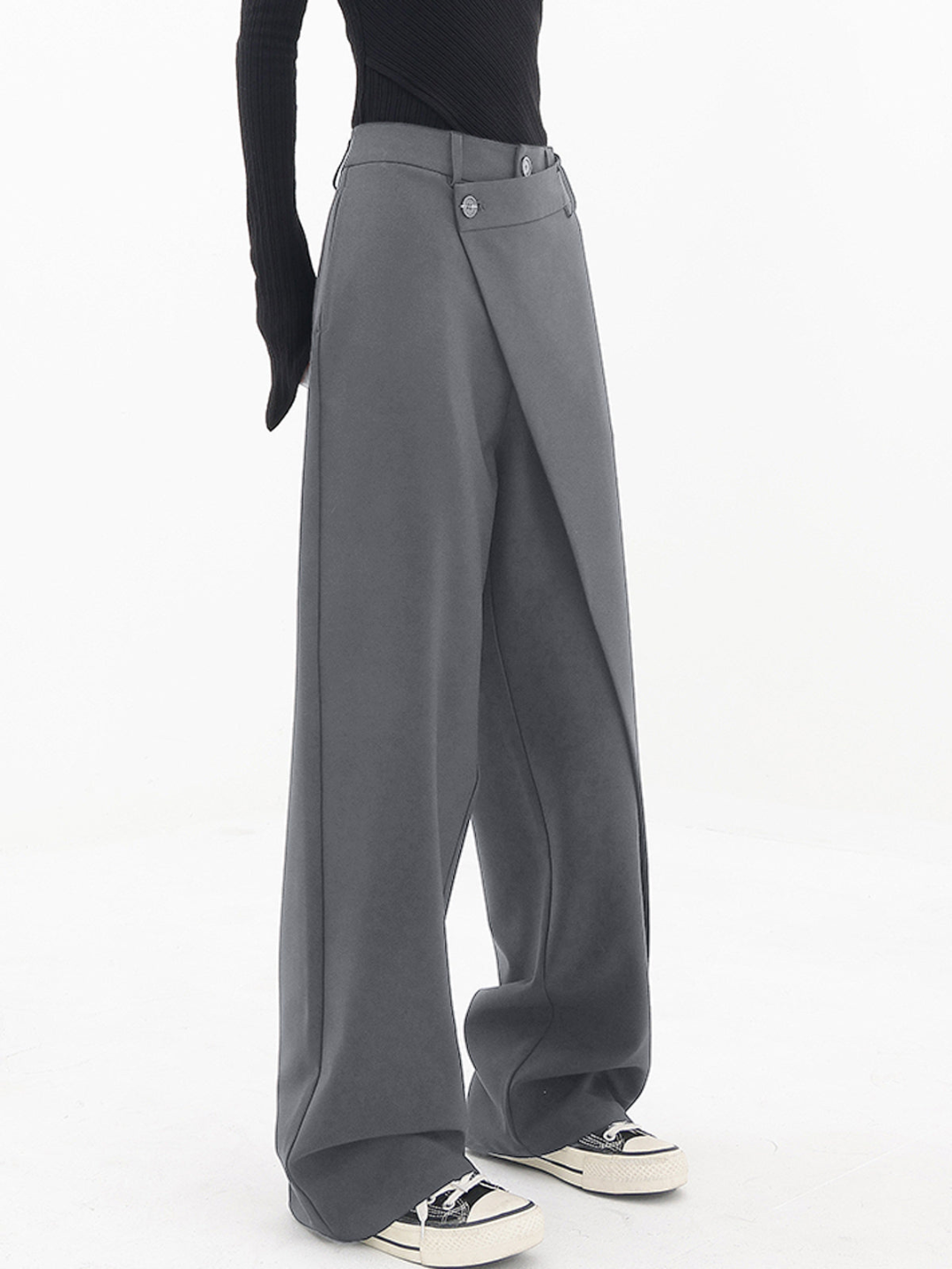  L'LEVANI™ | SELENE - PANTALON BAGGY ASYMÉTRIQUE